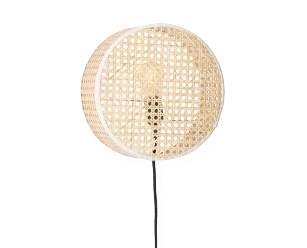 Rattan Lamp Wall Small