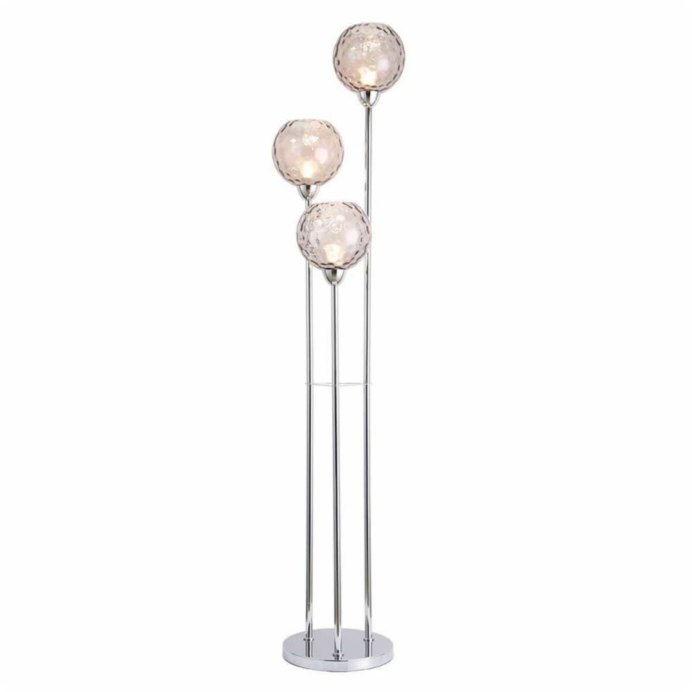 Floor Lamp Home ESPRIT Transparent Silver 50 W 220 V 30 x 30 x 172 cm