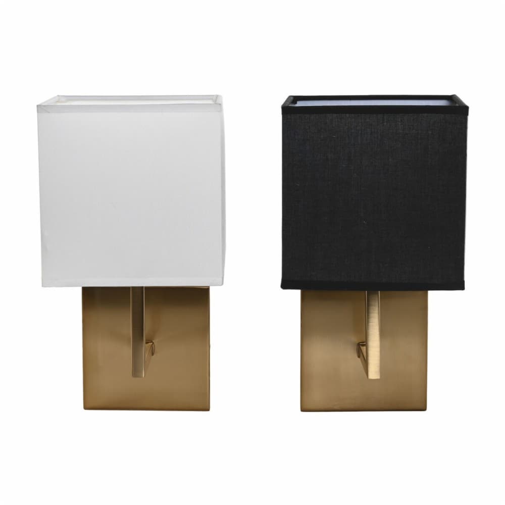 Wall Light DKD Home Decor White Black Golden 50 W 220 V 15 x 19 x 27 cm 15 x 19 x 30 cm (2 Units)