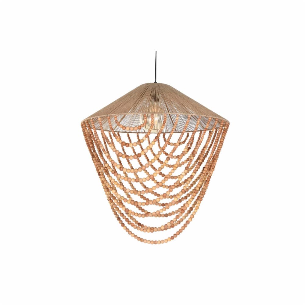 Ceiling Light Home ESPRIT Light brown Jute Wood 67 x 67 x 70 cm