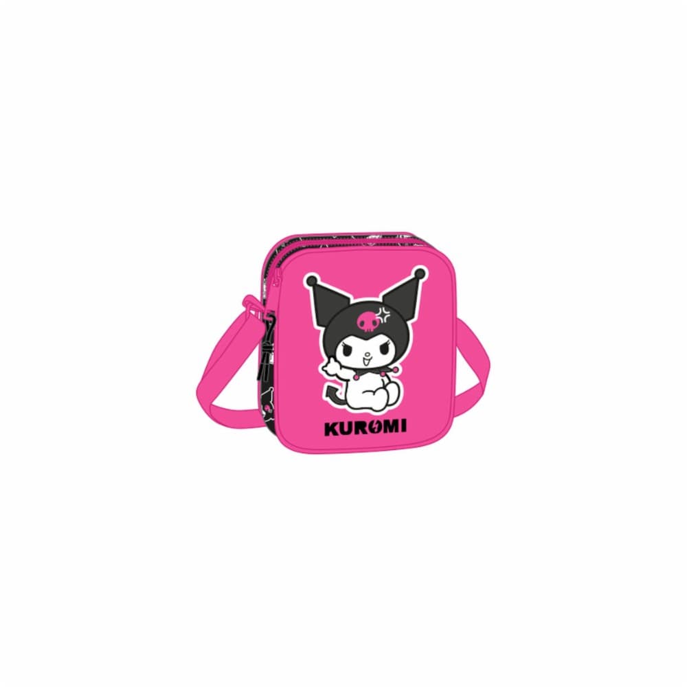 Shoulder Bag Kuromi Black Fuchsia 16 x 18 x 4 cm