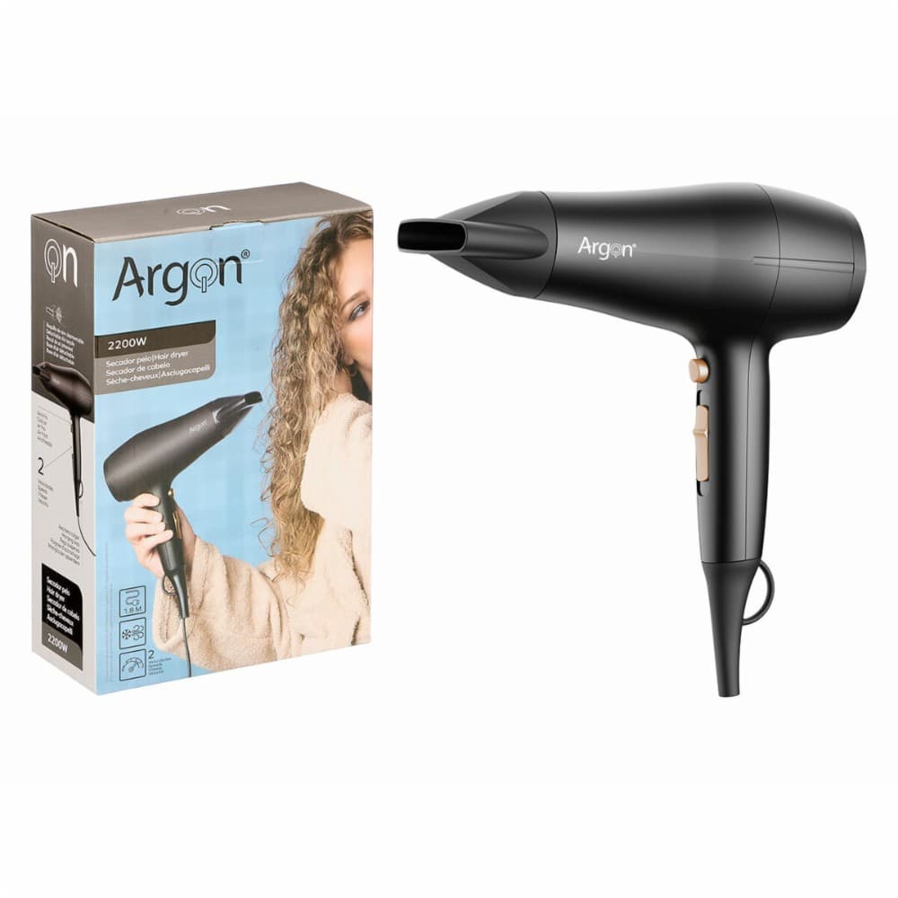 Hairdryer Argon Black Golden 2200 W