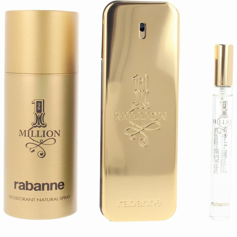 Men's Perfume Set Paco Rabanne 1 MILLION 3 Pieces