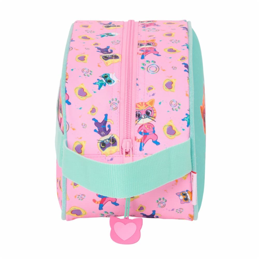 Travel Vanity Case SuperKitties Pink Turquoise 26 x 15 x 12 cm
