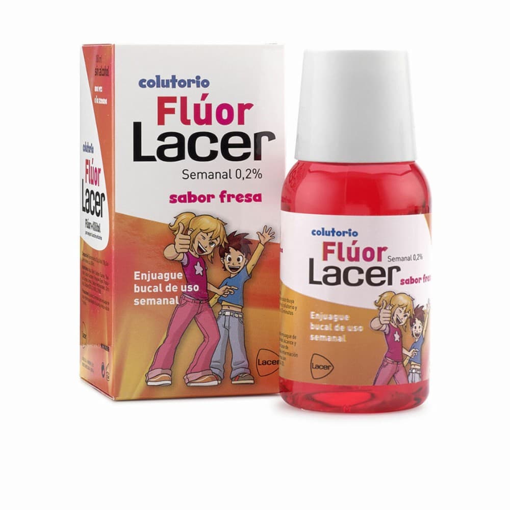 Mouthwash Lacer Flúor Junior fluoride Strawberry 100 ml