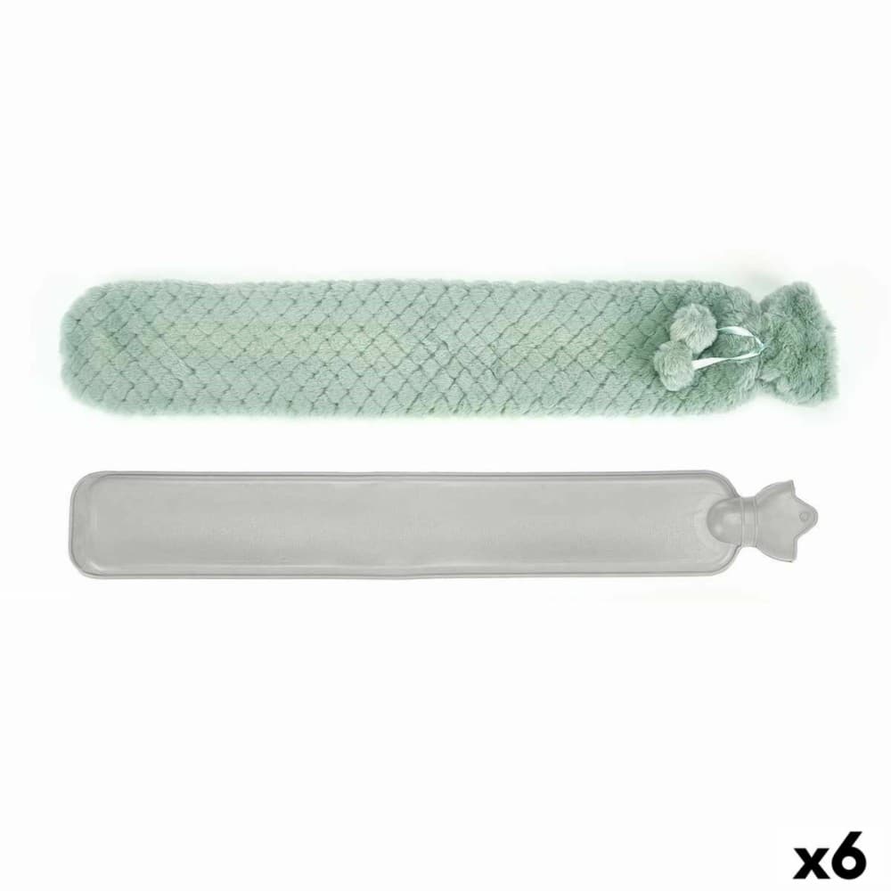 Hot Water Bottle Gift Decor Green Plastic 2 L (6 Units)
