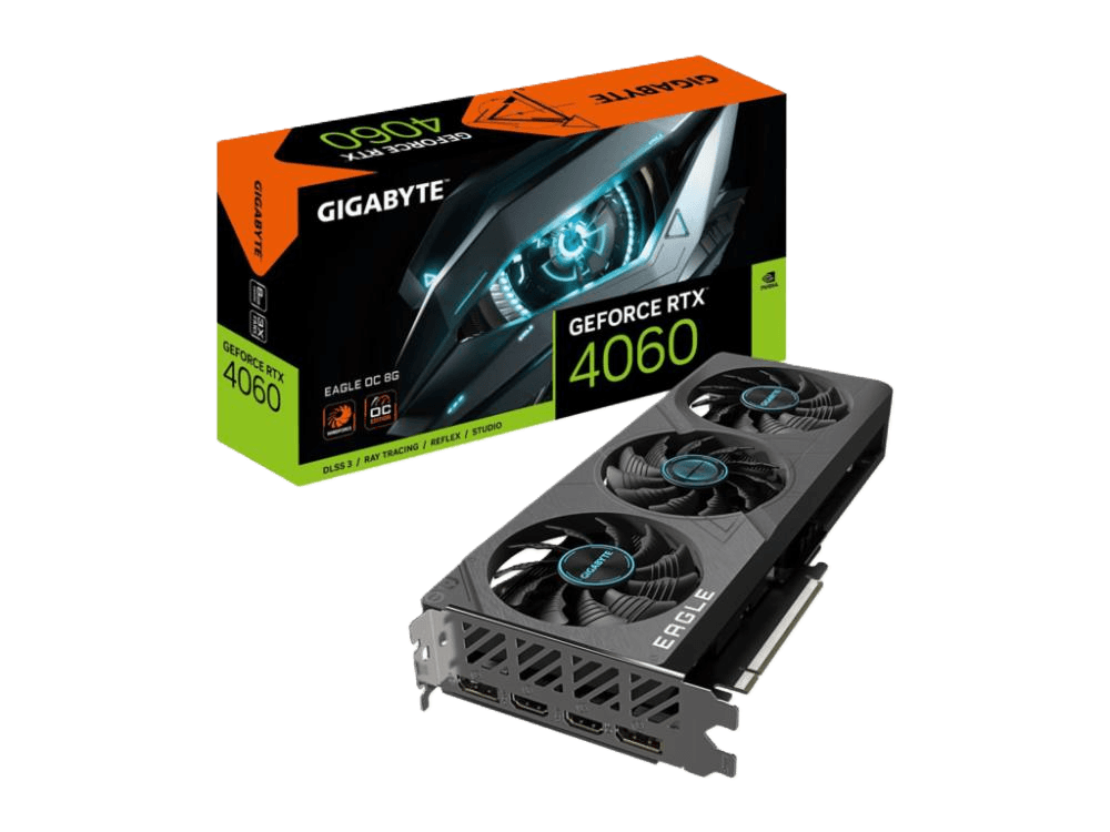 GIGABYTE VGA NVIDIA GeForce RTX 4060 EAGLE OC Edition 8GB GDDR6, 128bit, DP*2(1.4a)/HDMI*2(2.1a)