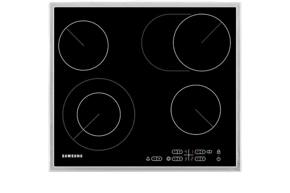 Samsung C61R2CAST/BOL ugradna ploča 4 kola (2 proširiva), touch, automatsko isključivanje, inox ram