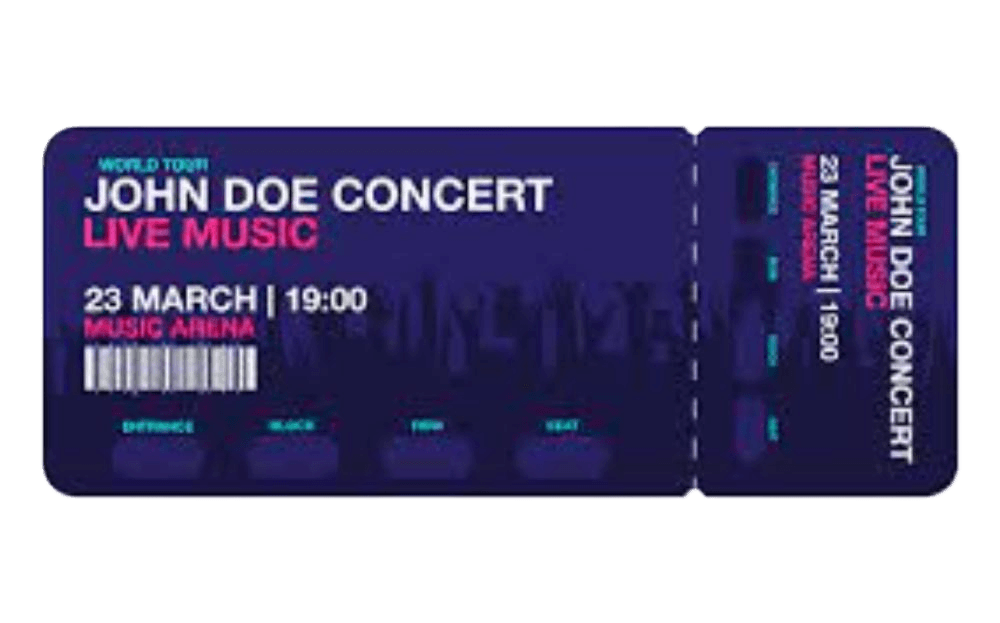Concert ticket